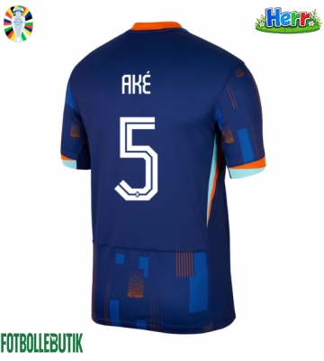 Nederländerna Nathan Ake #5 Bortatröja EM 2024 Kortärmad